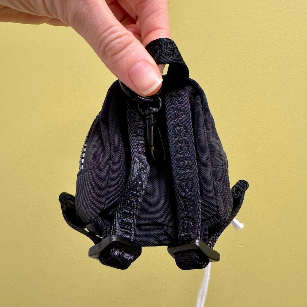 BAGGU Mini Backpack Bag Charm Purse Clip Black NEW - Picture 5 of 8